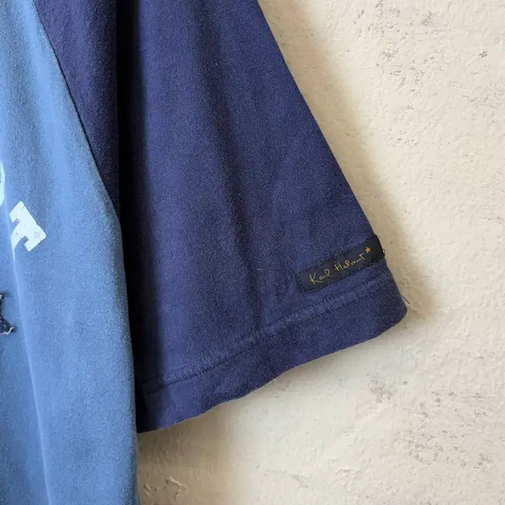 [BUNJANG] Karl Helmut Vintage Indigo Denim Star T-shirt / [L] 칼헬무트 일본 빈티지 인디고 데님 스타 반팔티
