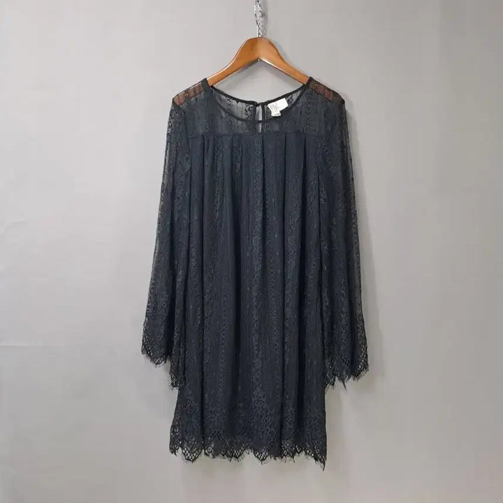 [SOLD OUT] DIVIDCDI 블랙 레이스 롱 슬리브 원피스
