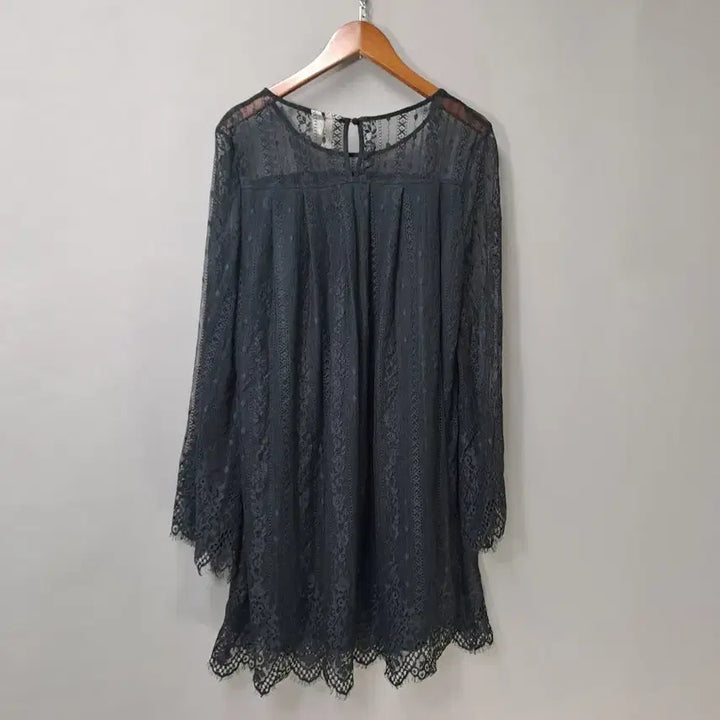[SOLD OUT] DIVIDCDI 블랙 레이스 롱 슬리브 원피스