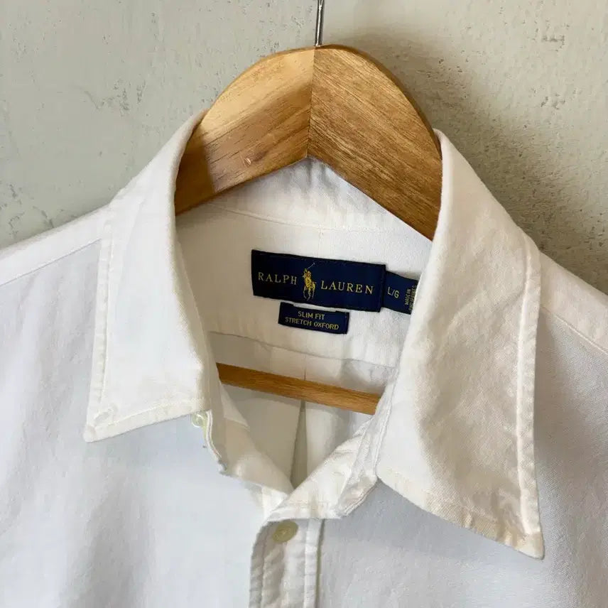[BUNJANG] Polo Ralph Lauren Oxford White Shirt / [L] 폴로랄프로렌 옥스포드 화이트 셔츠