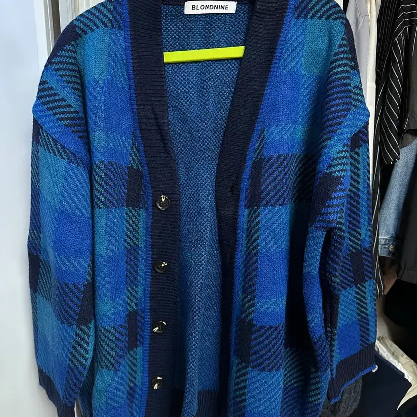 [BUNJANG] Blonde Nine Check Pattern Cardigan / 블론드나인 가디건