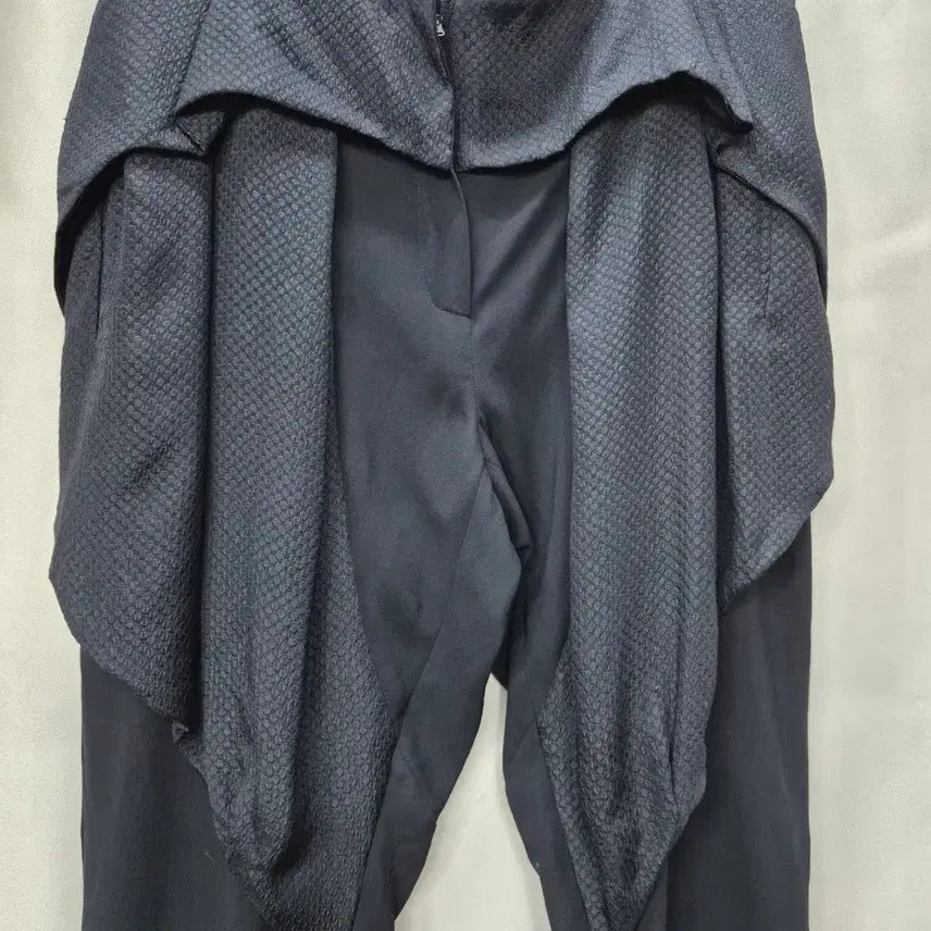 [BUNJANG] TIME Black Patterned Color Block Pants / TIME 블랙 패턴 배색 바지