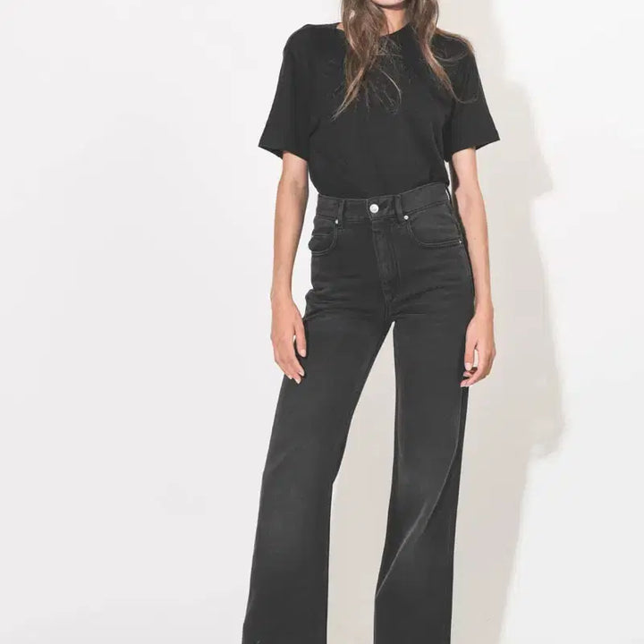 [BUNJANG] Isabel Marant 23 Black Denim Bell Bottom Pants / 이자벨마랑23 흑청 벨보텀 데님 팬츠