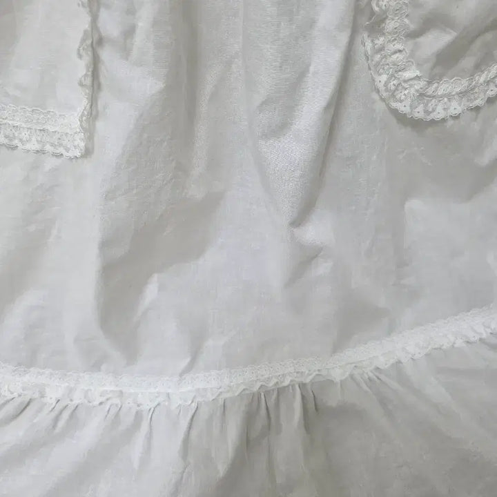[BUNJANG] Vintage Japanese White Lace Apron / 일본빈티지 공주풍 면레이스 화이트에이프런