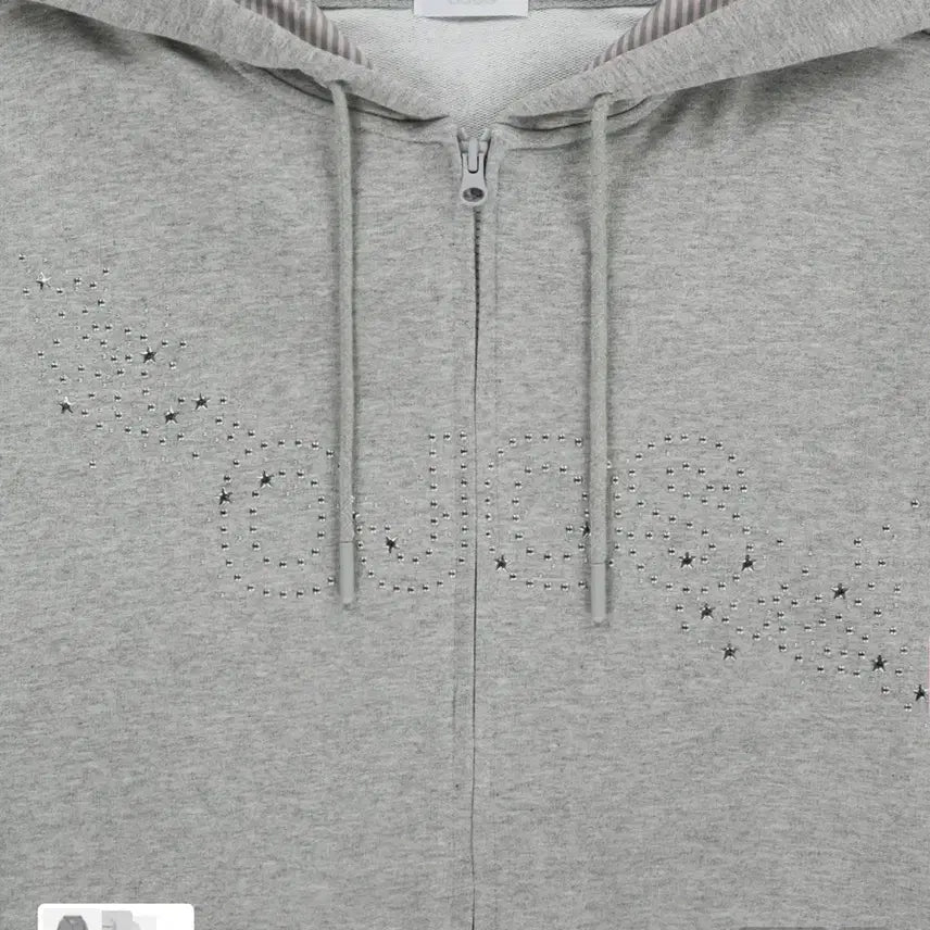 [BUNJANG] Hotfix Logo Hoodie Zip-up / Grey / Size 1 / Hotfix Logo Hoodie Zip-up / Grey / 사이즈 1