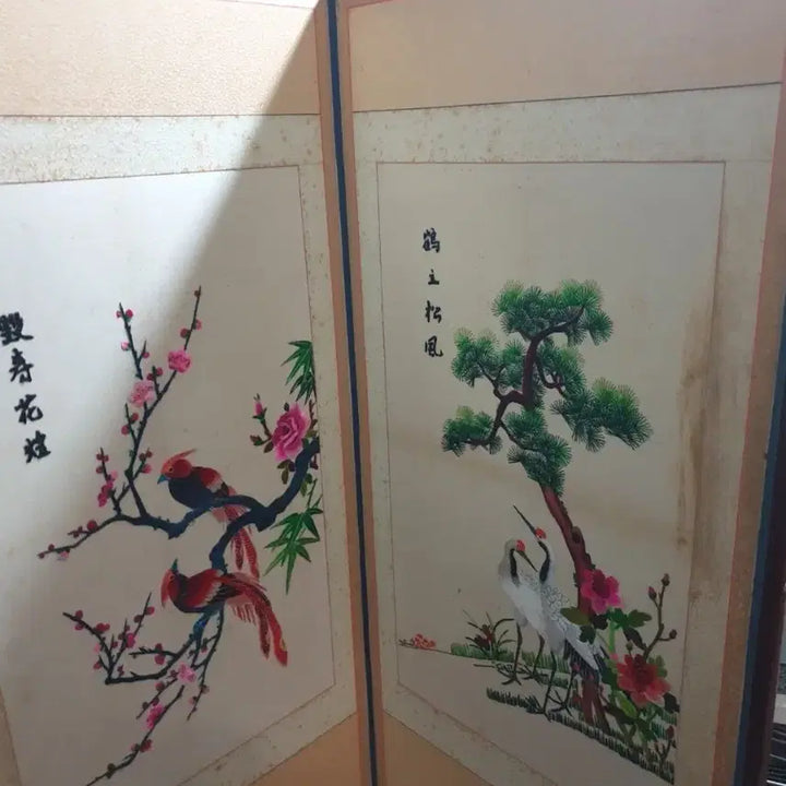 [BUNJANG] Embroidered Calligraphy Folding Screen / 자수 , 글씨 병풍