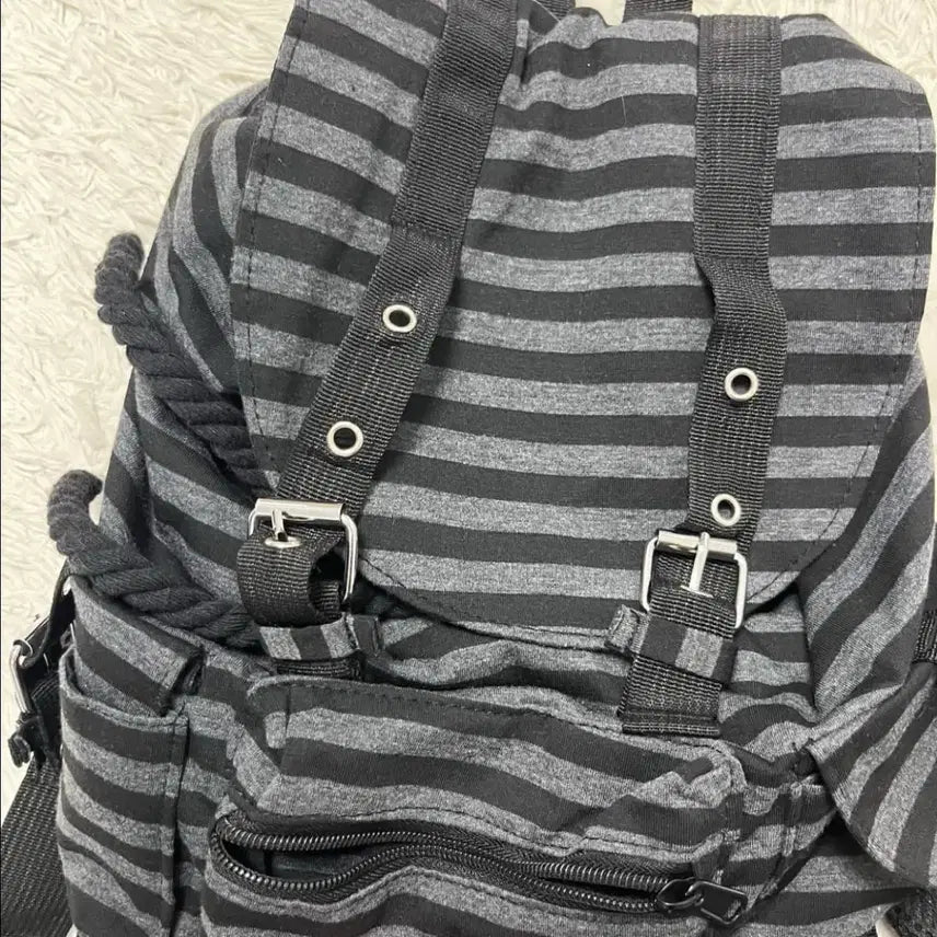 [BUNJANG] Vintage Striped Backpack / 빈티지 스트라이프 백팩