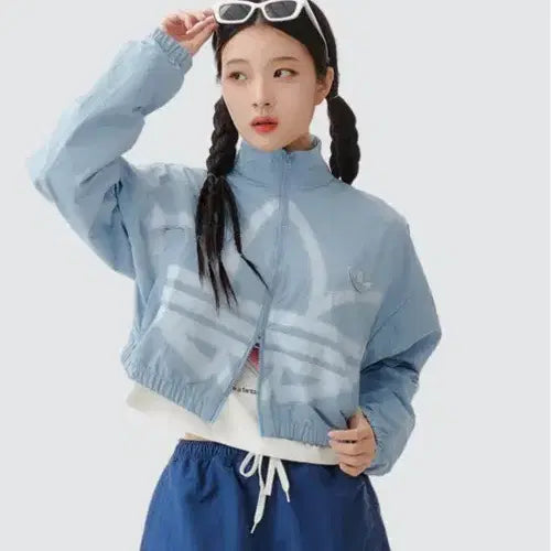 [BUNJANG] Adidas Track Top Sky Blue S / 아디다스 트랙탑 스카이블루 S 진스센스