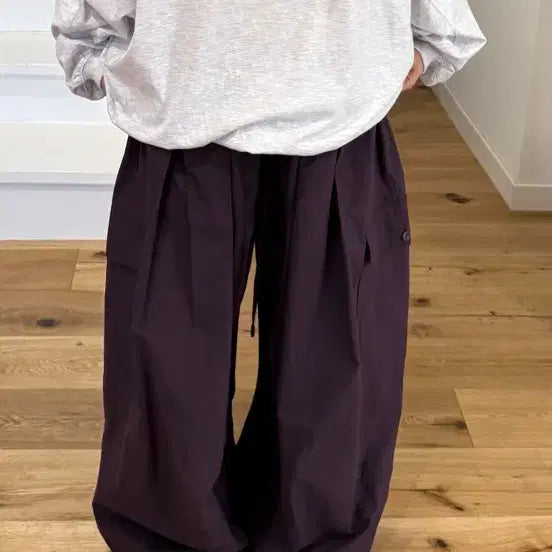 [SOLD OUT] 에토스 밴딩 버클 팬츠 퍼플