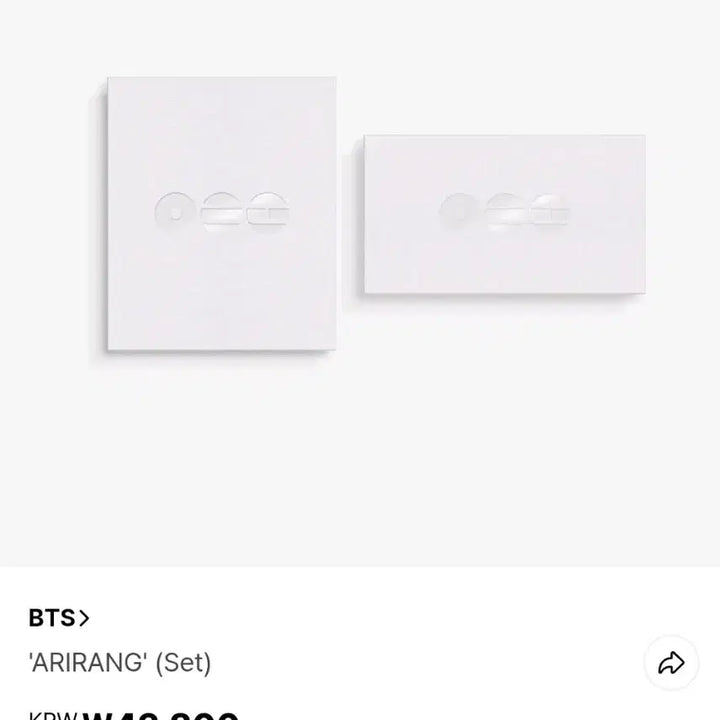 [SOLD OUT] [미개봉] 아리랑 앨범 1종 또는 2종 set 방탄소년단 BTS