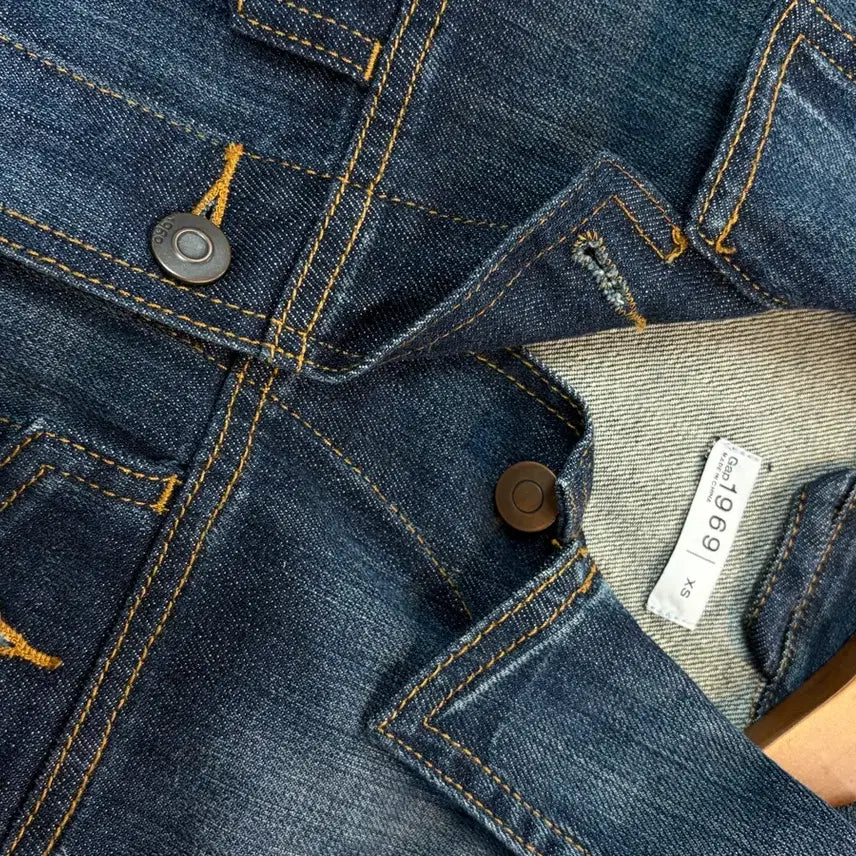 [BUNJANG] Gap 1969 Denim Jacket Raw Vintage Wash / 갭 1969 데님 자켓 생지 빈티지워싱
