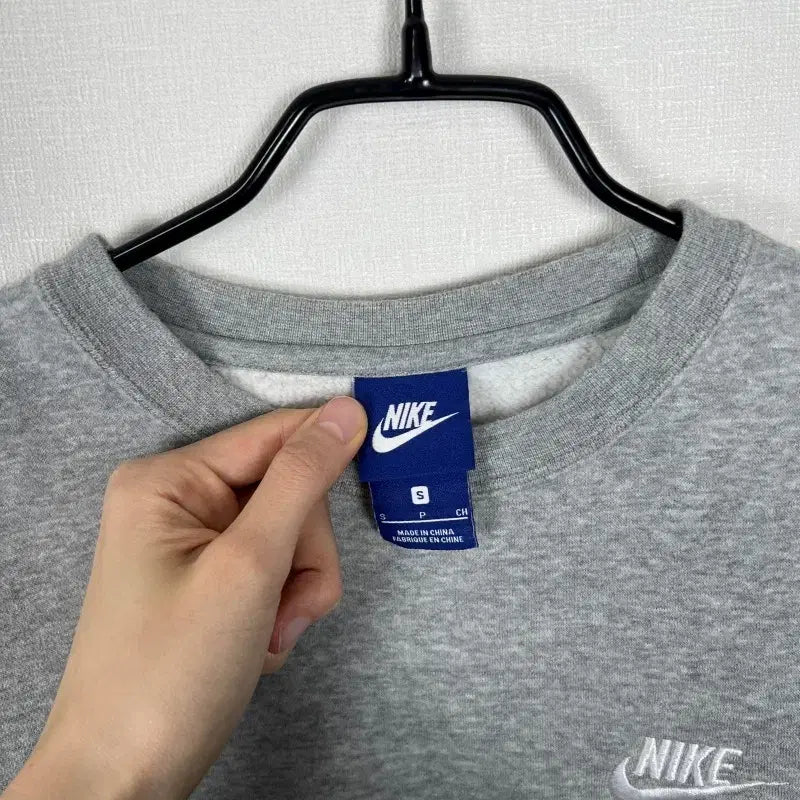 [BUNJANG] Nike Gray Fleece Sweatshirt / 나이키/기모 그레이 맨투맨 긴팔 티 남S 90/라덴