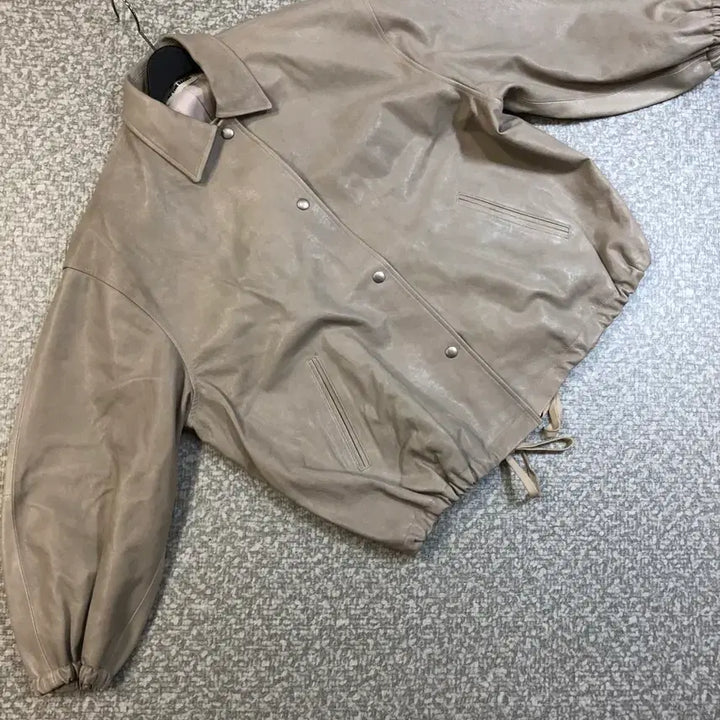 [BUNJANG] At the Baygel Real Lambskin Leather Balloon Jacket / 앳더베이글 엣더베이글 리얼 램스킨 양가죽 벌룬 자켓 재킷 레더 이태리