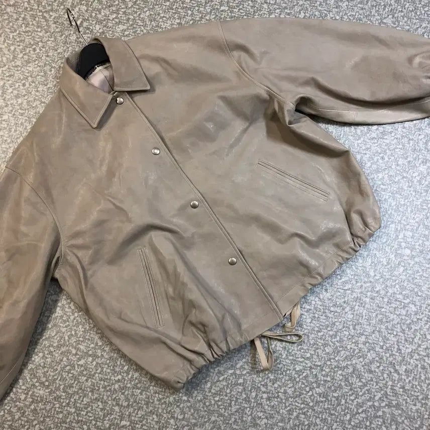 [BUNJANG] At the Baygel Real Lambskin Leather Balloon Jacket / 앳더베이글 엣더베이글 리얼 램스킨 양가죽 벌룬 자켓 재킷 레더 이태리