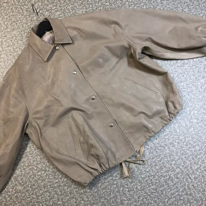 [BUNJANG] At the Baygel Real Lambskin Leather Balloon Jacket / 앳더베이글 엣더베이글 리얼 램스킨 양가죽 벌룬 자켓 재킷 레더 이태리