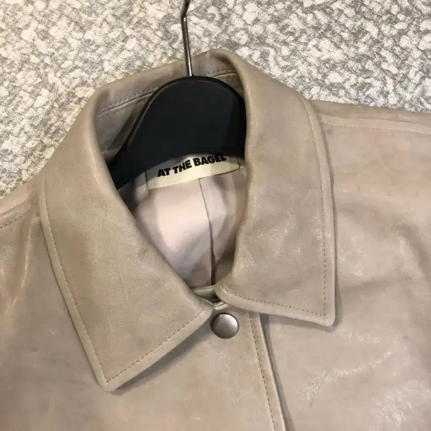 [BUNJANG] At the Baygel Real Lambskin Leather Balloon Jacket / 앳더베이글 엣더베이글 리얼 램스킨 양가죽 벌룬 자켓 재킷 레더 이태리