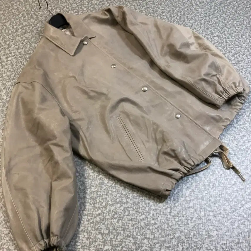 [BUNJANG] At the Baygel Real Lambskin Leather Balloon Jacket / 앳더베이글 엣더베이글 리얼 램스킨 양가죽 벌룬 자켓 재킷 레더 이태리