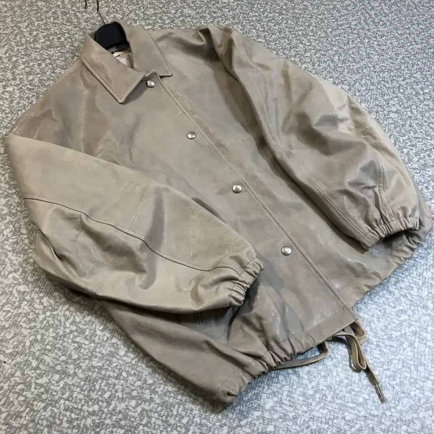 [BUNJANG] At the Baygel Real Lambskin Leather Balloon Jacket / 앳더베이글 엣더베이글 리얼 램스킨 양가죽 벌룬 자켓 재킷 레더 이태리