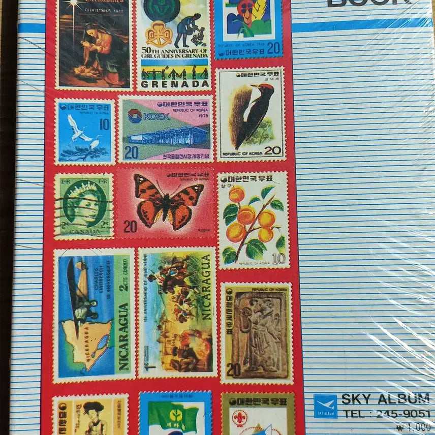 [BUNJANG] Vintage Stamp Collection Album 1980s-1990s / 고전 우표수집 앨범 80년대 90년대 레트로 근현대사 박정희