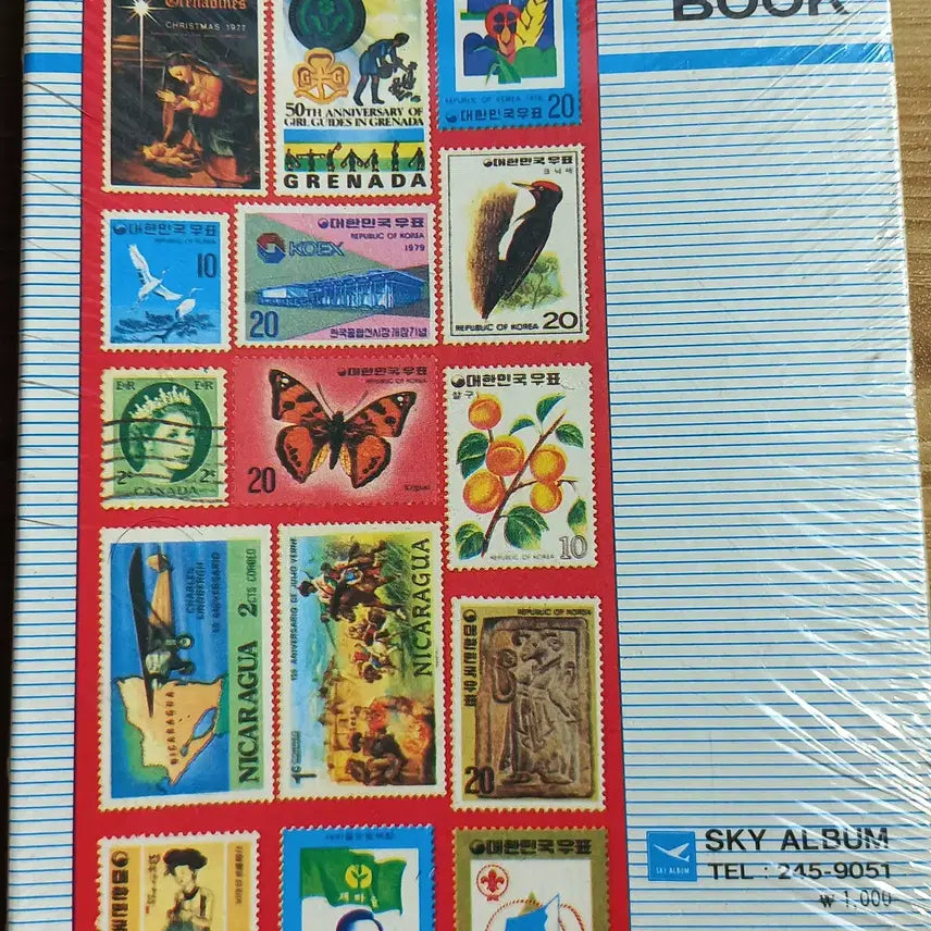 [BUNJANG] Vintage Stamp Collection Album 1980s-1990s / 고전 우표수집 앨범 80년대 90년대 레트로 근현대사 박정희