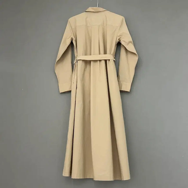 [BUNJANG] Uniqlo Beige Shirt Dress / 유니클로 베이지 셔츠 원피스
