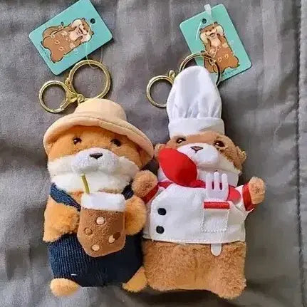 [BUNJANG] Otter Doll Keychain Set / 미사용)귀여운 수달 인형 키링 2종 세트