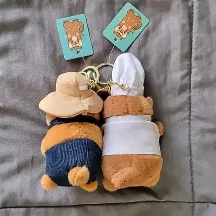 [BUNJANG] Otter Doll Keychain Set / 미사용)귀여운 수달 인형 키링 2종 세트