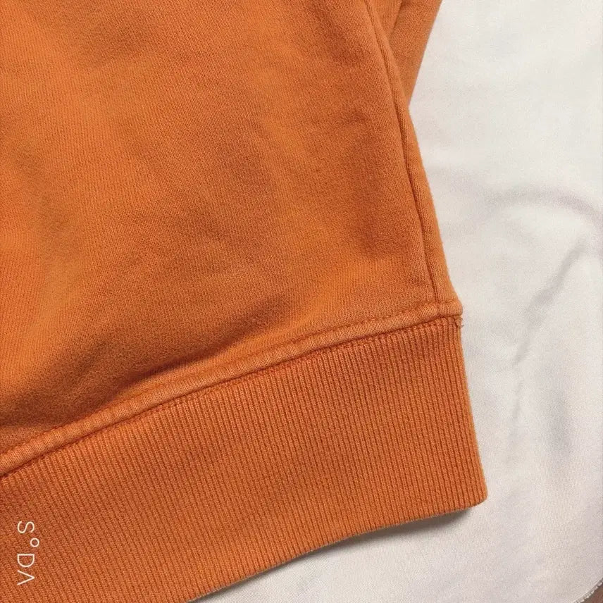 [BUNJANG] Stone Island Two-Button Orange Hoodie M / 스톤아일랜드 투버튼 오렌지 후드티 M