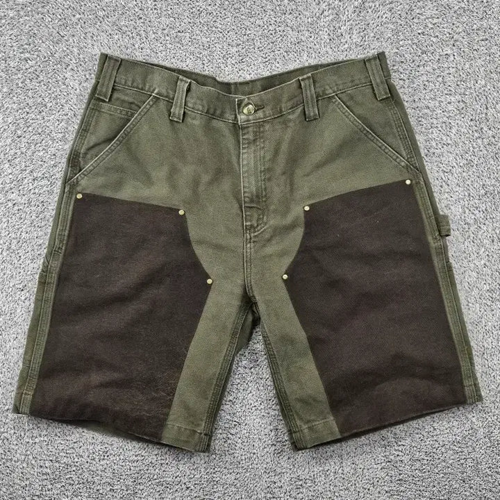 [BUNJANG] Carhartt Duck Canvas Double Knee Work Shorts (36") / 칼하트 덕캔버스 더블니 워크 쇼츠 반바지 커스텀 (36") / 11887