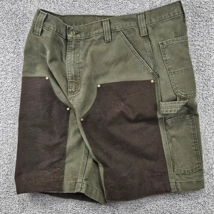 [BUNJANG] Carhartt Duck Canvas Double Knee Work Shorts (36") / 칼하트 덕캔버스 더블니 워크 쇼츠 반바지 커스텀 (36") / 11887