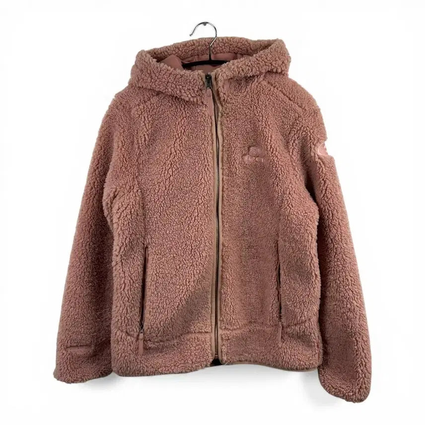 [BUNJANG] Eider Sherpa Fleece Hooded Zip-Up Jacket (Pink) / (M) 아이더 양털 셰르파 플리스 후드 집업 자켓 핑크