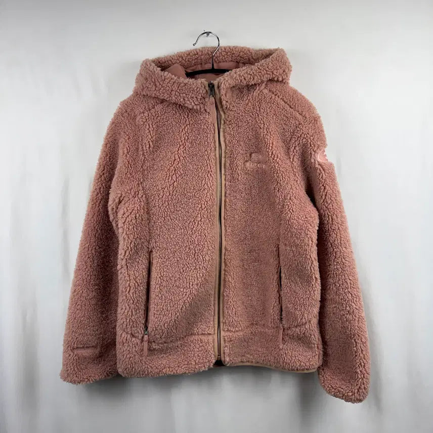 [BUNJANG] Eider Sherpa Fleece Hooded Zip-Up Jacket (Pink) / (M) 아이더 양털 셰르파 플리스 후드 집업 자켓 핑크