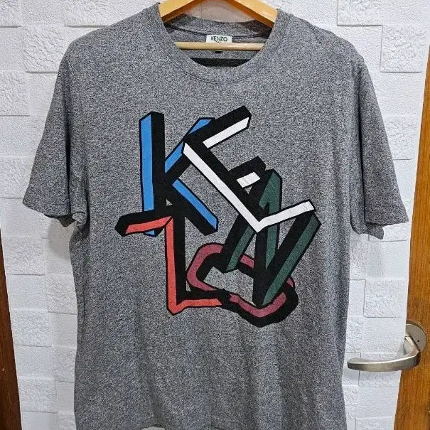 [SOLD OUT] KENZO 겐조 빅로고 그레이 반팔 티셔츠 L