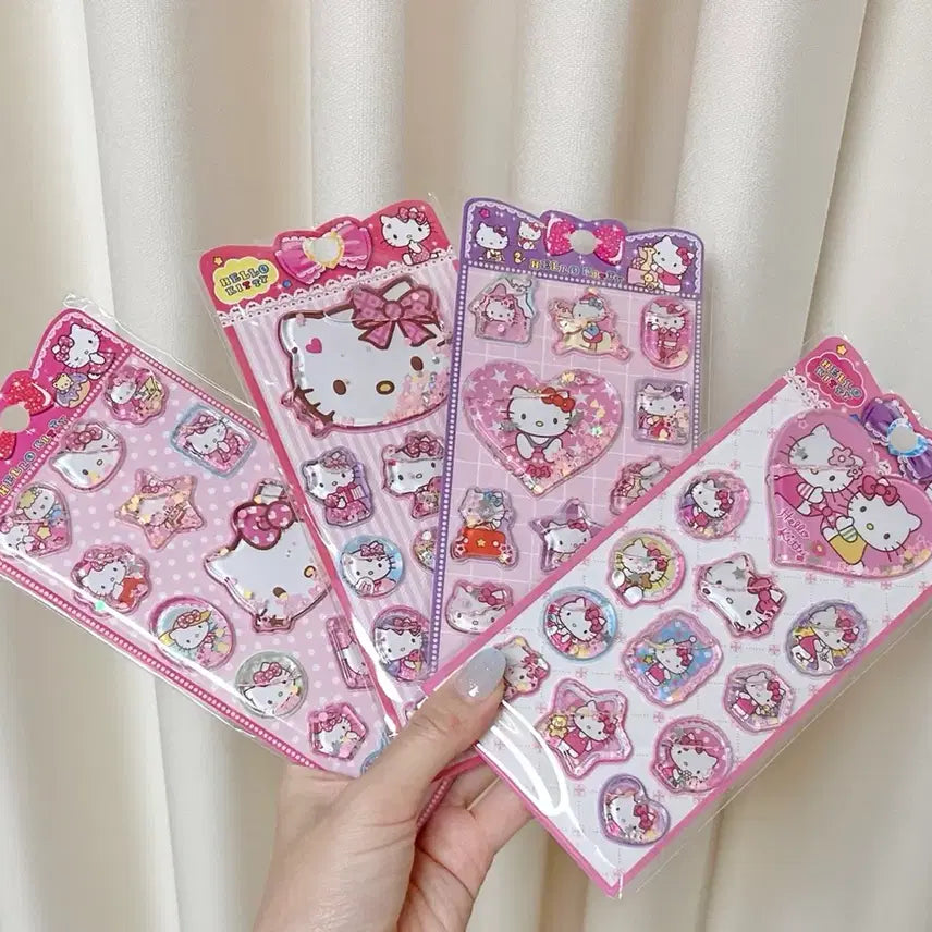 [SOLD OUT] 산리오헬로키티워터봉봉스티커 헬로키티반짝비즈워터스티커 폰꾸다꾸