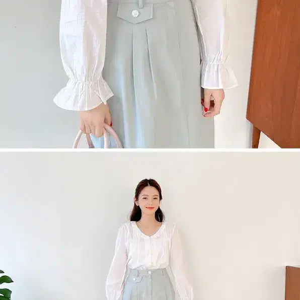 [SOLD OUT] 빅사이즈 블라우스 아이보리
