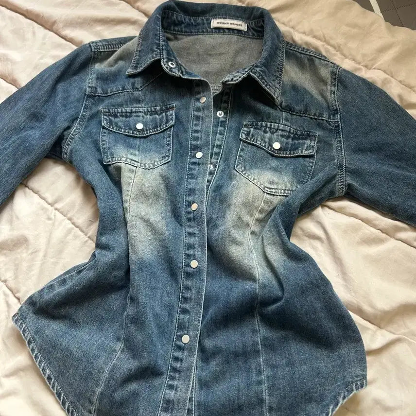 [BUNJANG] WonderWonder Denim Shirt / 배포) 원더원더 데님 셔츠 청남방