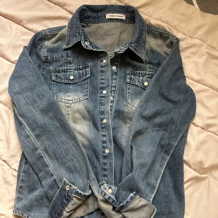 [BUNJANG] WonderWonder Denim Shirt / 배포) 원더원더 데님 셔츠 청남방