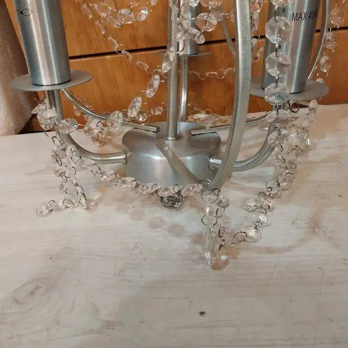 [BUNJANG] IKEA Chandelier with Crystal Decoration / 미사용 이케아 샹들리에/수정 재업