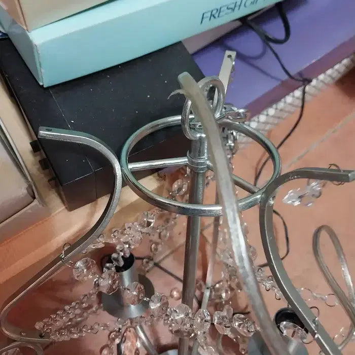 [BUNJANG] IKEA Chandelier with Crystal Decoration / 미사용 이케아 샹들리에/수정 재업