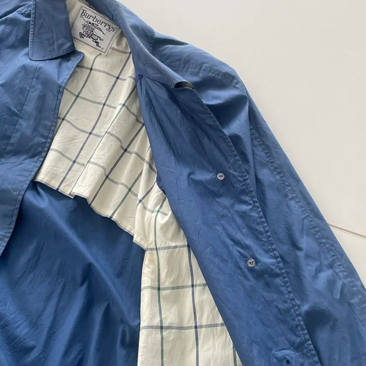 [BUNJANG] Burberry Blue Single Trench Coat / 버버리 블루 싱글 트렌치 코트