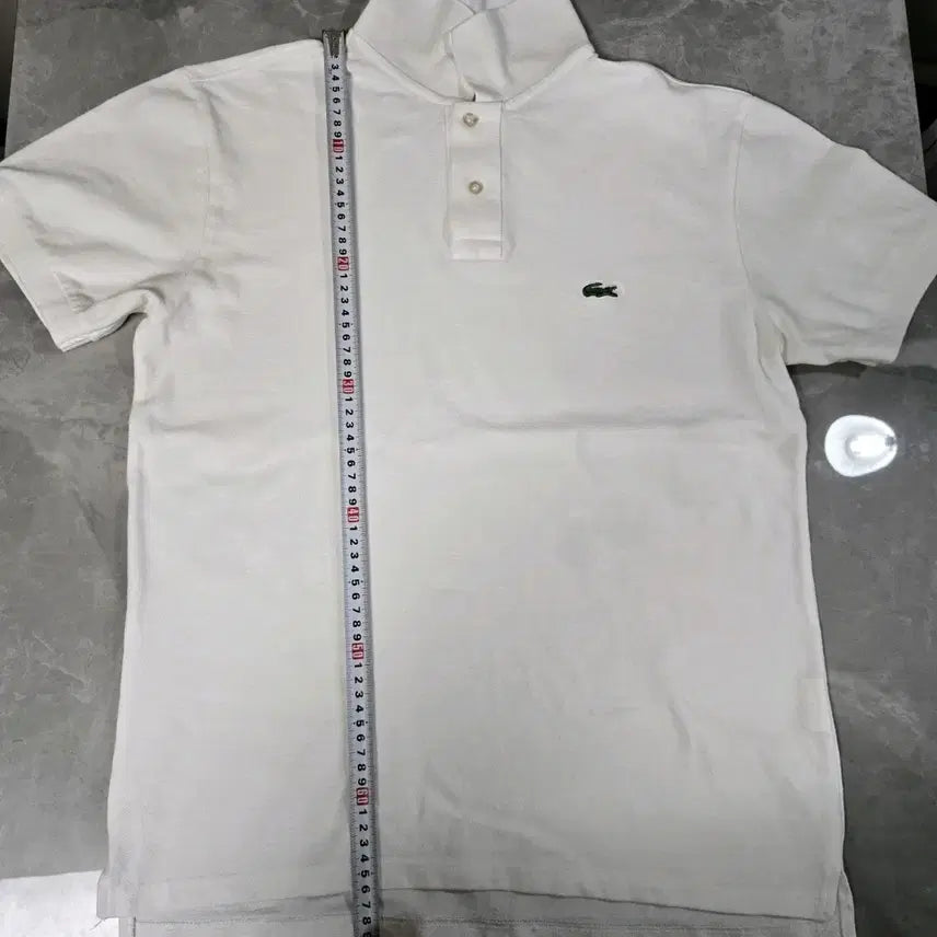 [SOLD OUT] 라코스테 화이트 반팔 카라티