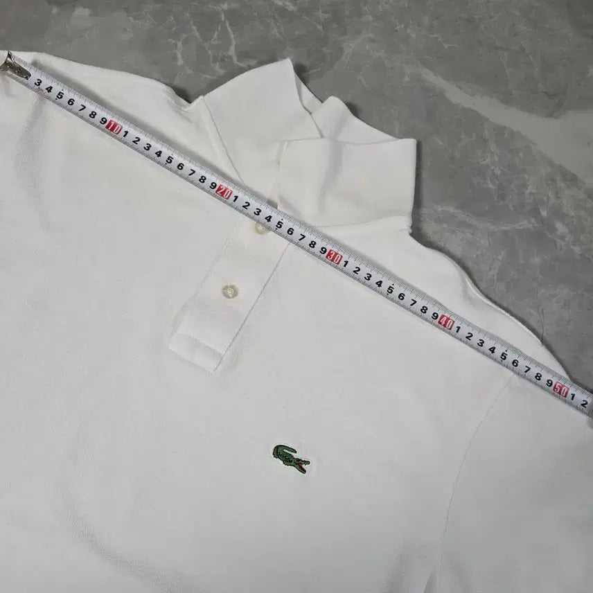 [SOLD OUT] 라코스테 화이트 반팔 카라티