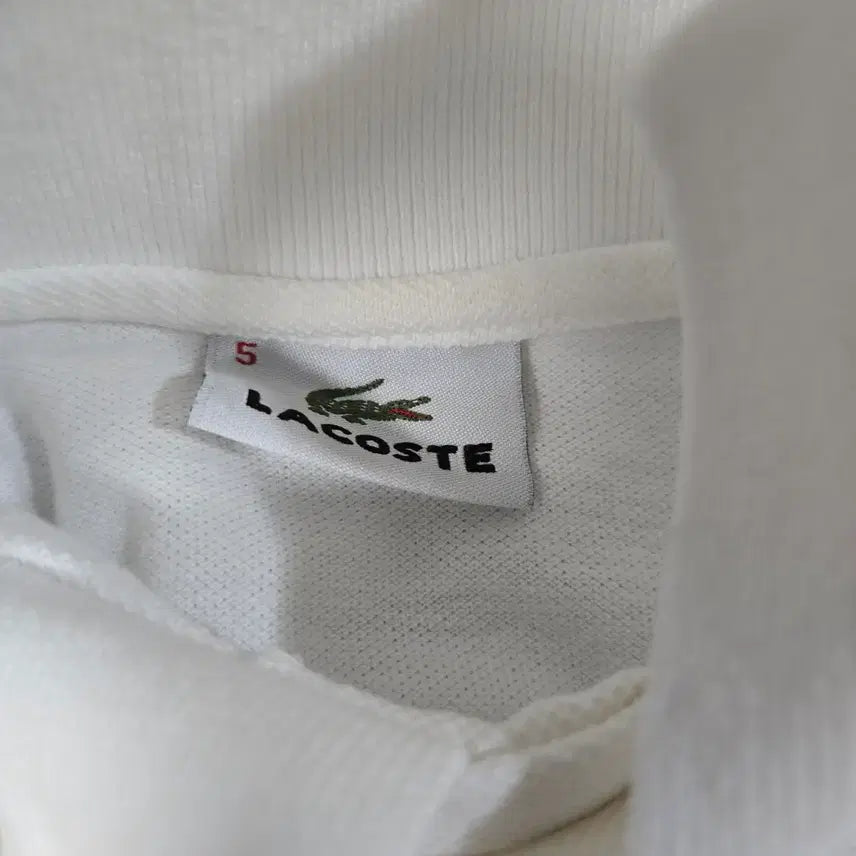 [SOLD OUT] 라코스테 화이트 반팔 카라티