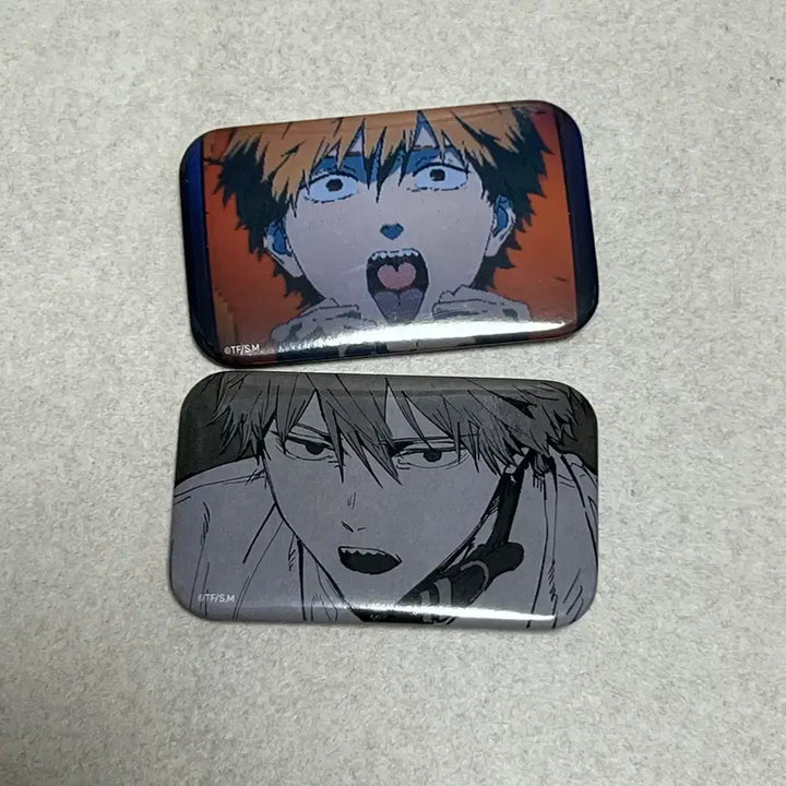 [BUNJANG] Chainsaw Man Denji Square Can Badge Set / 일괄)체인소맨 팝업 덴지 사각 캔뱃지 2종 세트