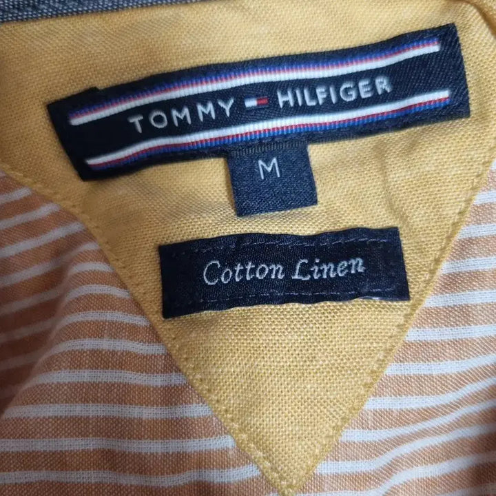 [BUNJANG] Tommy Hilfiger Striped Shirt Orange (M) / 타미힐피거 스트라이프 셔츠 오렌지