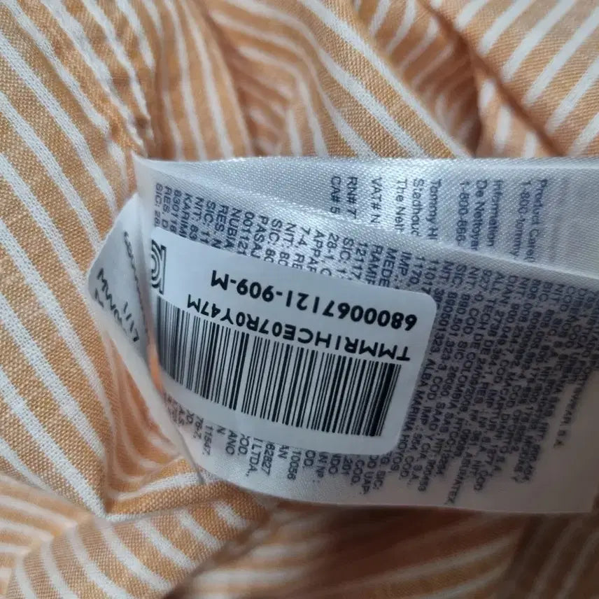 [BUNJANG] Tommy Hilfiger Striped Shirt Orange (M) / 타미힐피거 스트라이프 셔츠 오렌지