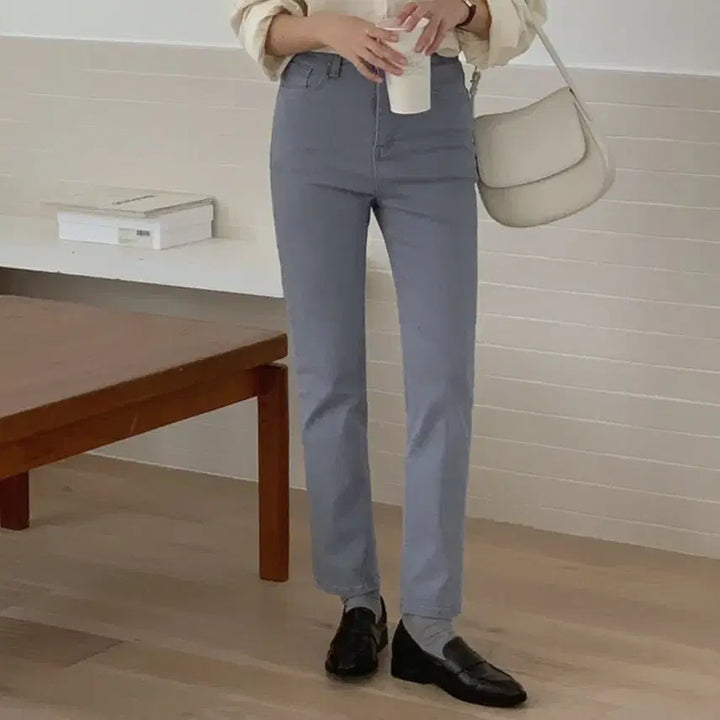 [BUNJANG] Kachion Blue Cotton Blend Pants / 카치온 블루 스판 면 팬츠