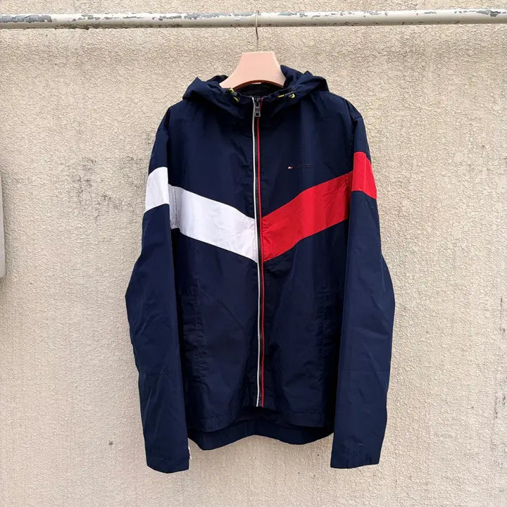 [BUNJANG] Tommy Hilfiger Archive Colorblock Windbreaker Jacket (L) / 타미힐피거 아카이브 컬러블러 바람막이 자켓(L)