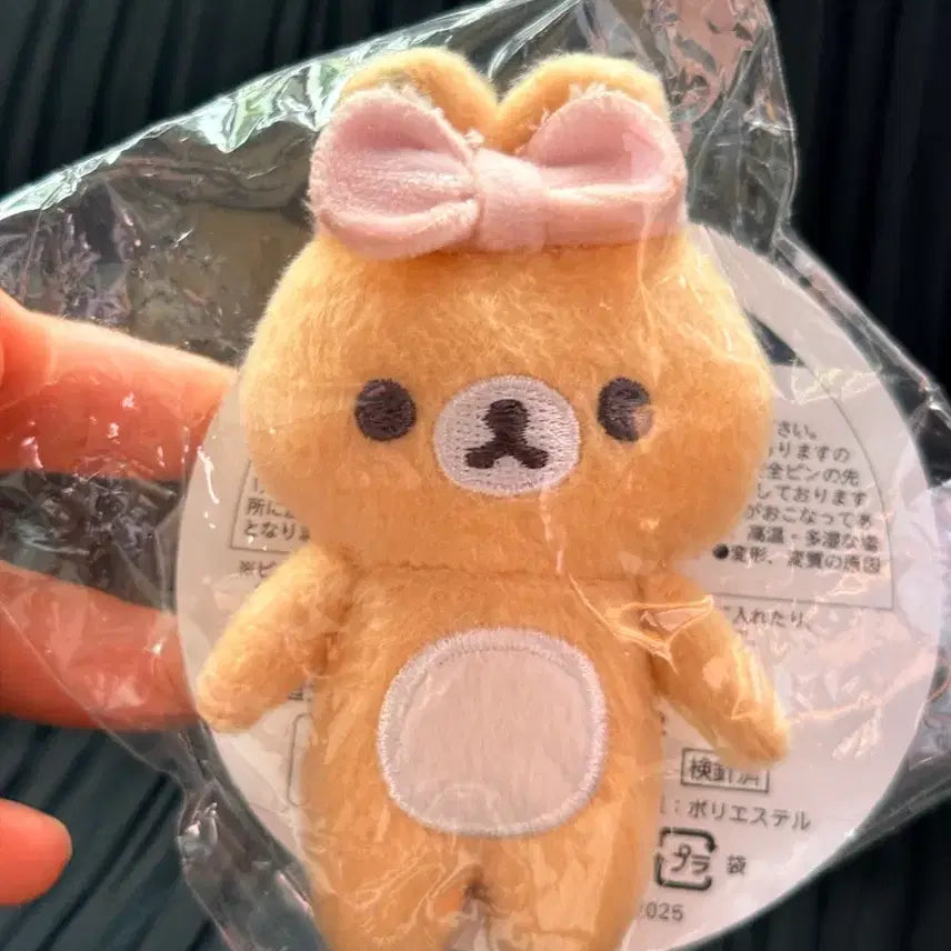 [BUNJANG] Rilakkuma Pink Ribbon Badge / 리락쿠마 뱃지 쿠지 D상 핑크 리본 새상품