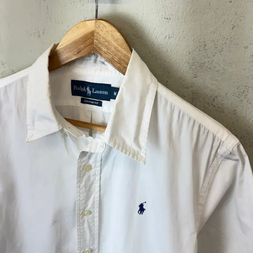 [BUNJANG] Polo Ralph Lauren Vintage White Short Sleeve Shirt / [M] 폴로랄프로렌 빈티지 화이트 반팔 셔츠
